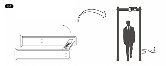 新疆款安检门安装步骤3