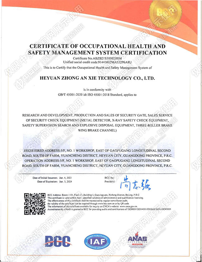 河源工厂ISO45001：2018 英文